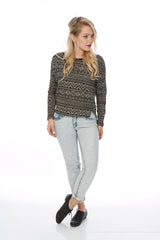 High-Low Tribal Pattern Top