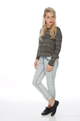 High-Low Tribal Pattern Top