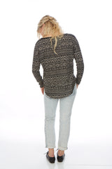 High-Low Tribal Pattern Top