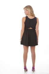 Black Open Back Dress