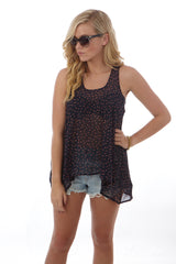 Asymmetrical Polka Dot Tank